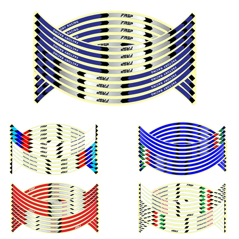 

16 шт., светоотражающие полоски для обода колеса автомобиля или мотоцикла