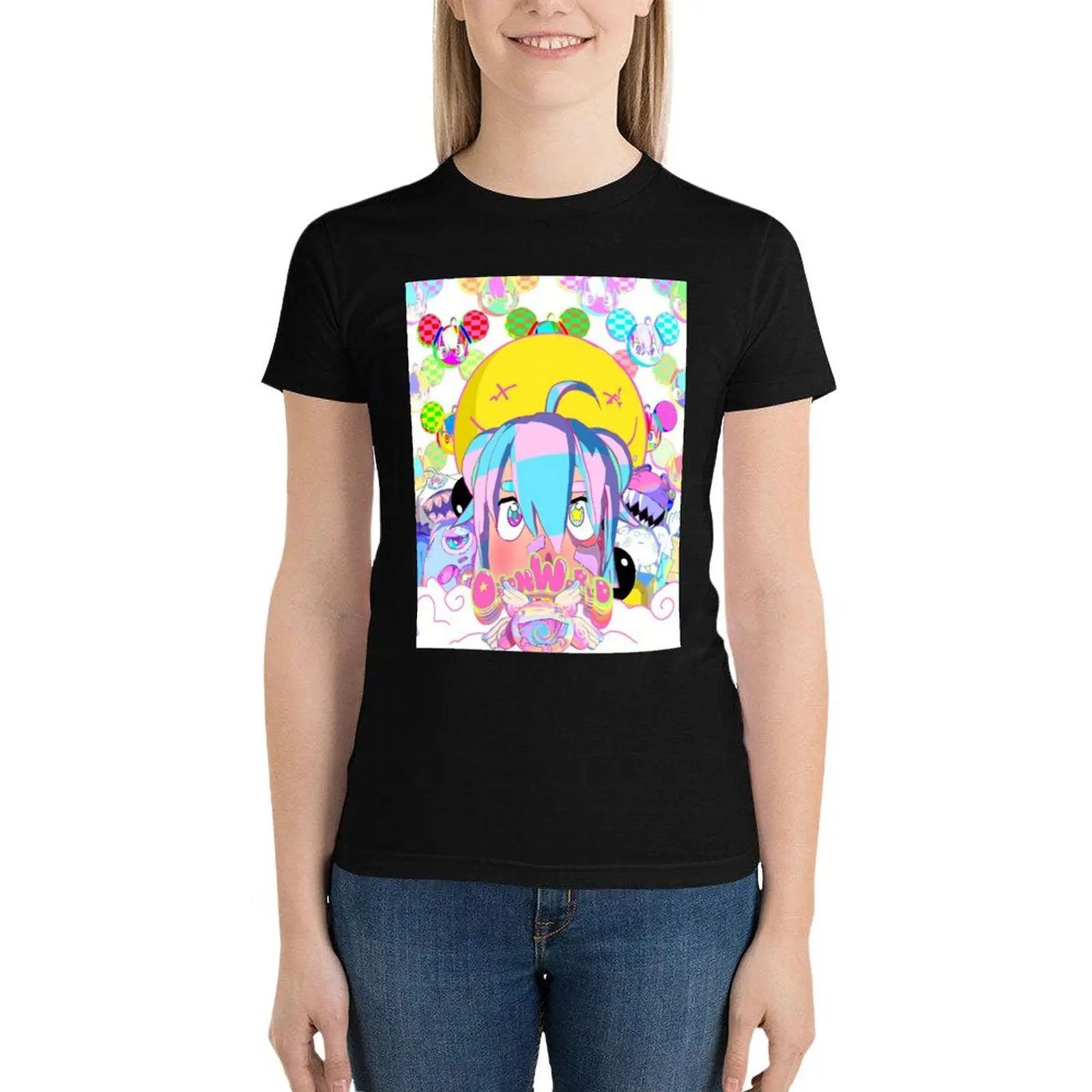 Футболка Yameii Osean World кавайная одежда летние топы женская