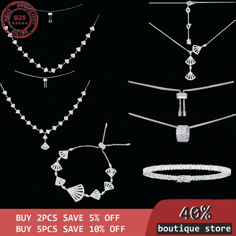 

Colar в форме лепестка s925 серебро, эстетичное украшение, Элегантный Новый дизайн, элегантный женский браслет, роскошный бренд