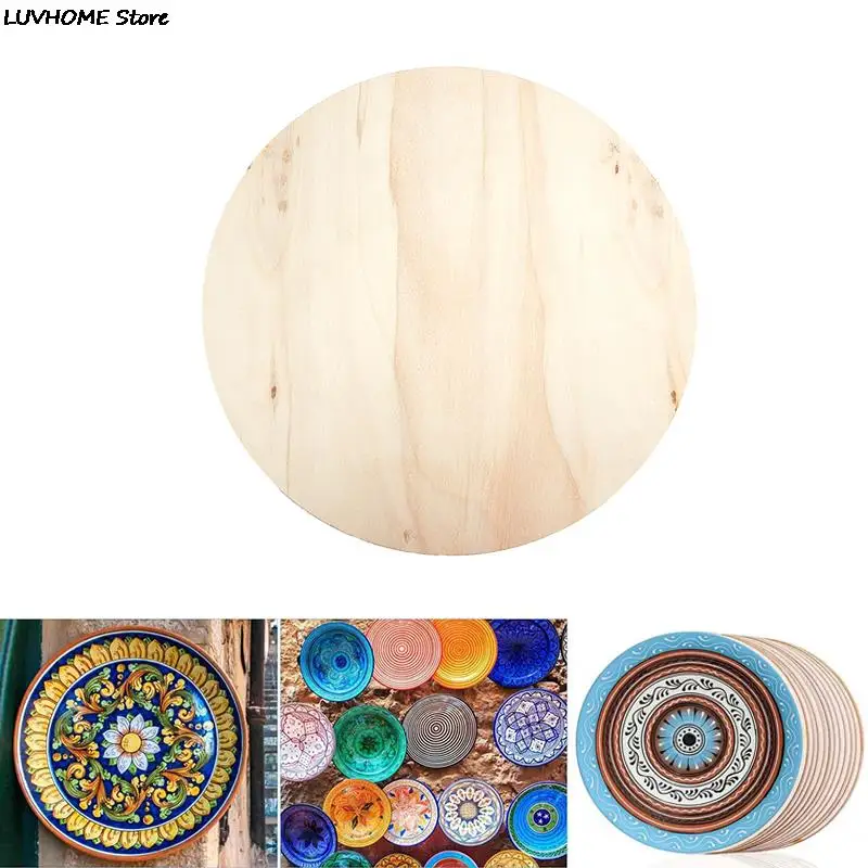 

30cm Wooden Piece Kids DIY Painting Wood Chip Wedding Household Decoration Board