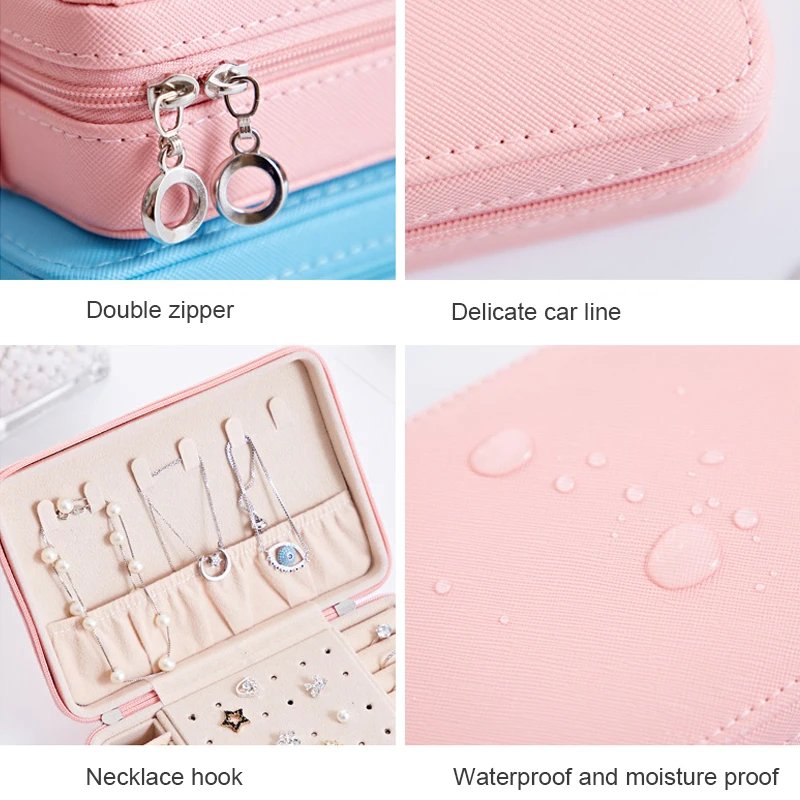 Fashion Jewelrys Packaging Display High Capacity Earrings Ring Organizer Box Women Necklace Storage Case Accessories Supplies