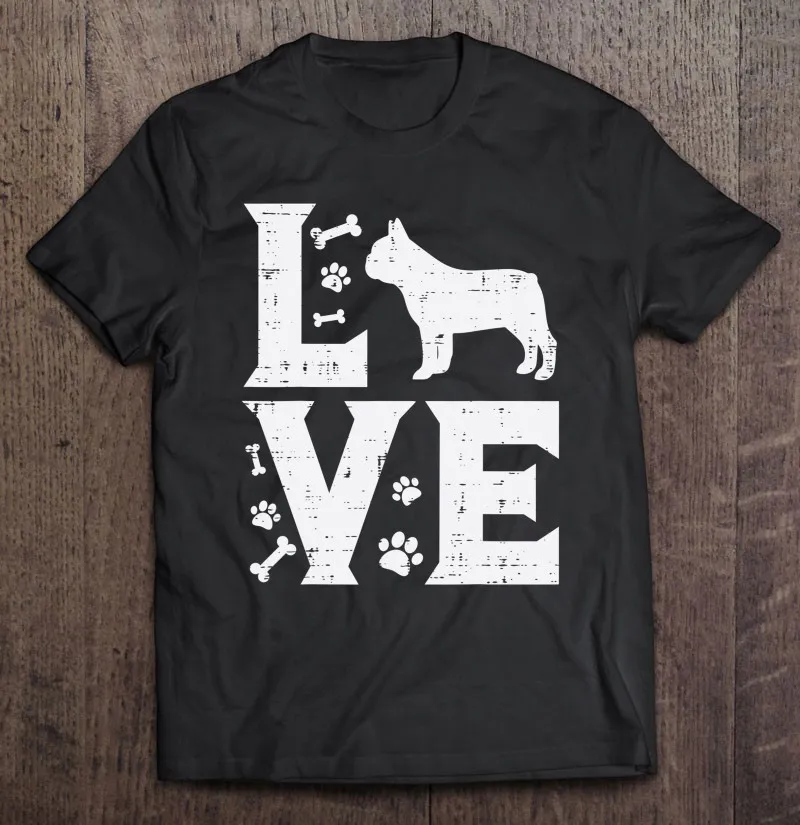 

Футболка мужская с надписью Love French Bulldog French Animal Pet Dog Lover Owner