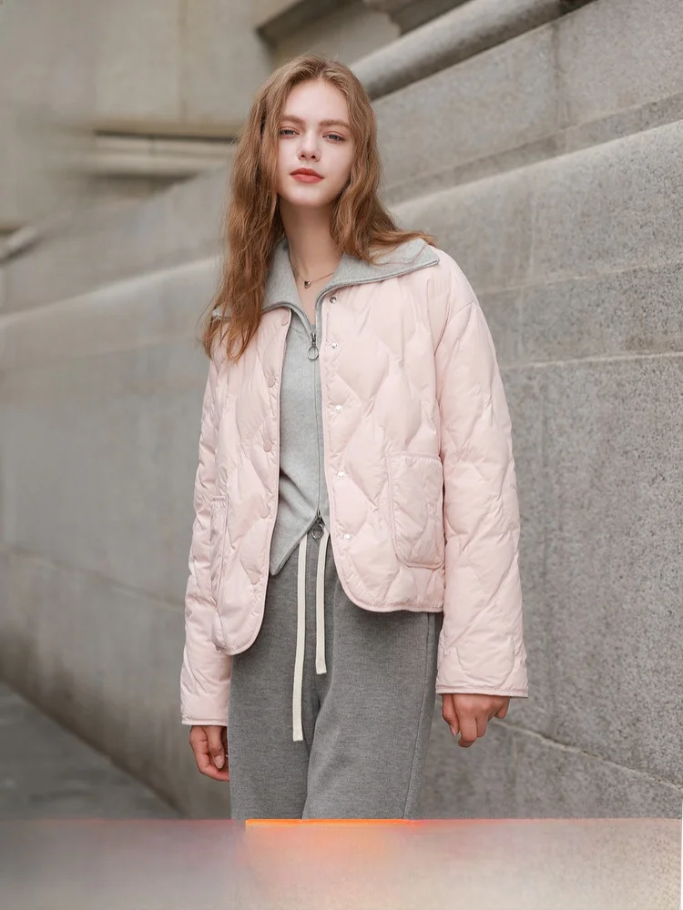 Триколор Duxing 2024 новая зимняя куртка на гусином пуху Dopamine короткая свободная Kafuu