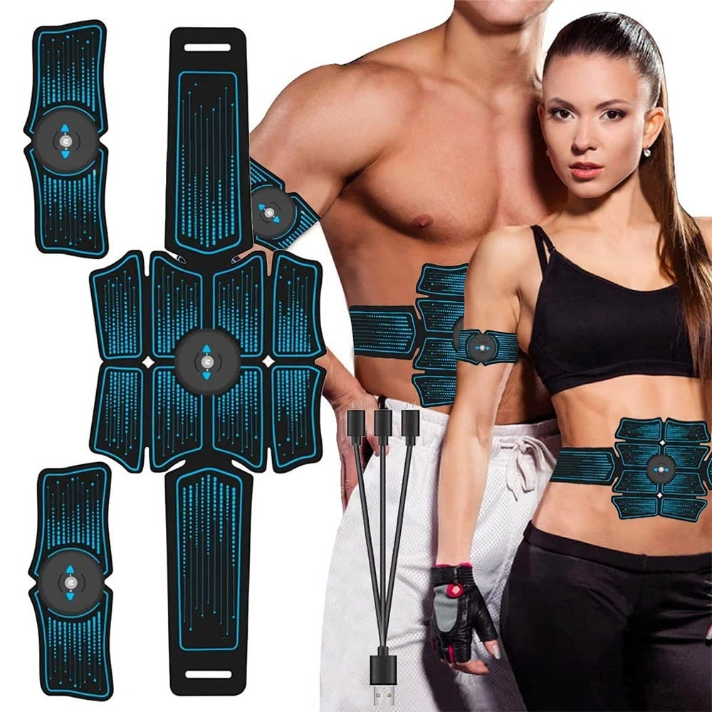 

Abdominal Massager Muscle Stimulator Abs Trainer Fitness Training Gear Electrostimulator Workout Equipment USB Rechargeable