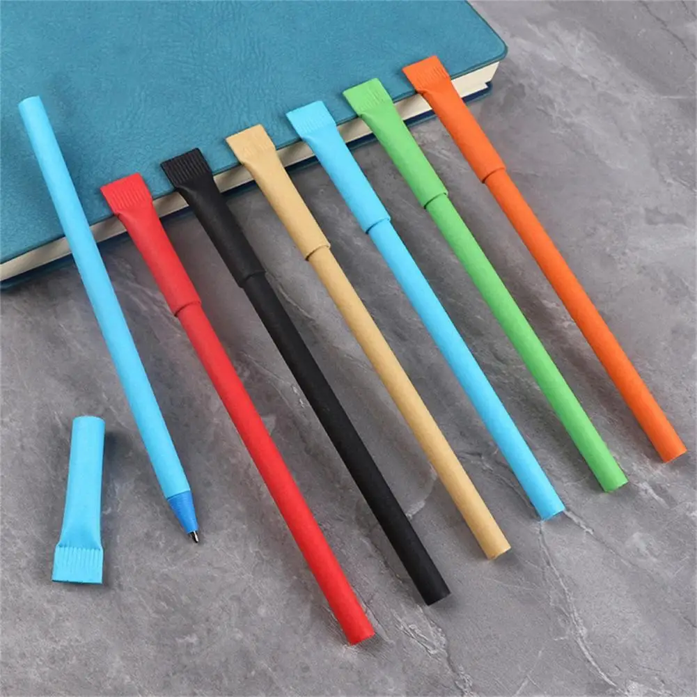 

10Pcs Point Pen Excellent Assorted Colors Eco-friendly Ballpoint Pen Recycled Premium Ink Writing Pen