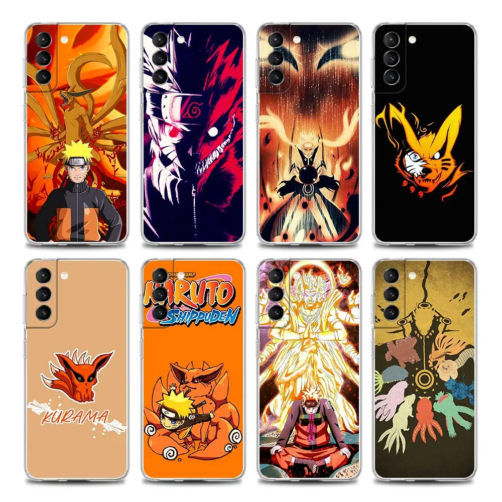 

Naruto Kurama Uzumaki Naruto Clear Phone Case for Samsung S9 S10 4G S10e S20 S21 Plus Ultra FE 5G M51 M31 S M21 Soft Silicone