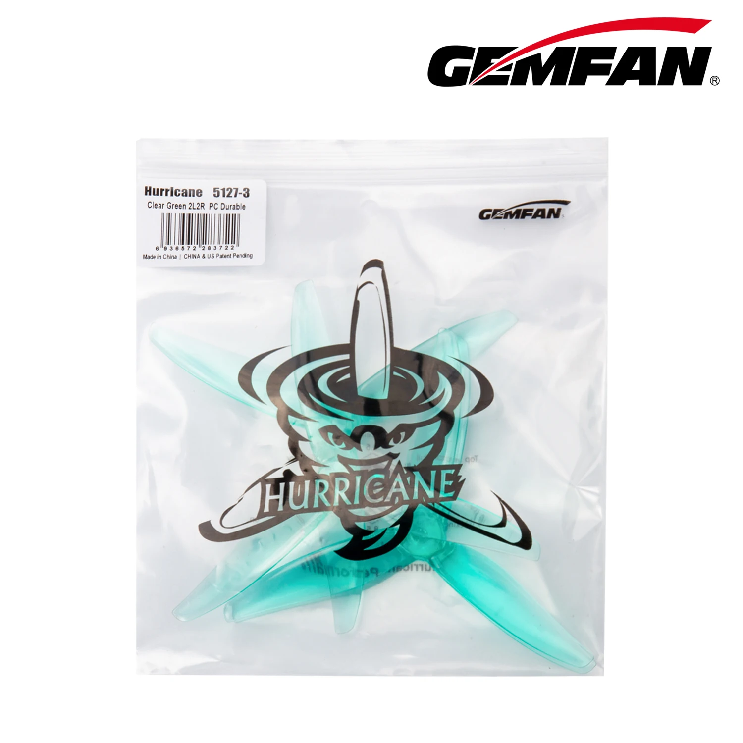 

4 пары 8 шт. Gemfan Hurricane 5127 5.1X2.7X3 3-лопастные PC пропеллеры для FPV Фристайл 5-дюймовые дроны DIY части