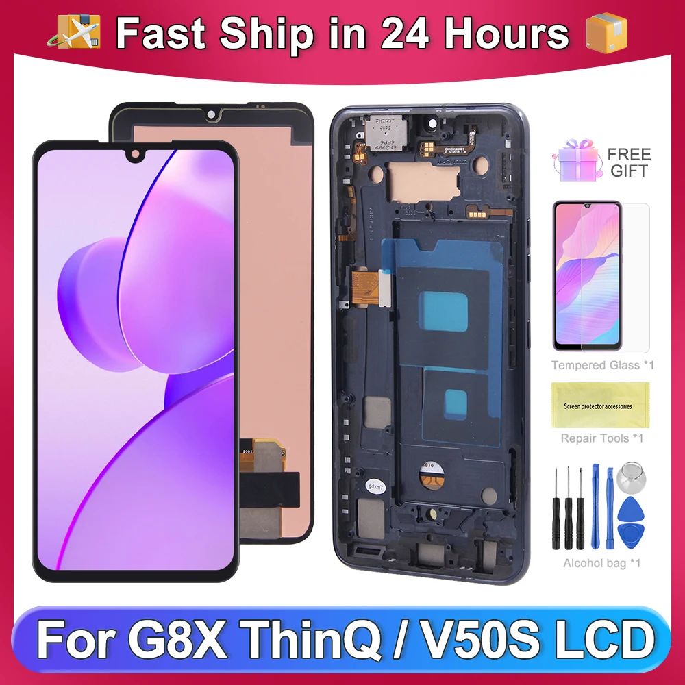 Для LG V50S ThinQ 5G 6 4 ''для G8X LM-V510N LM-G850 LM-G850NLCD Замена дигитайзера сенсорного экрана