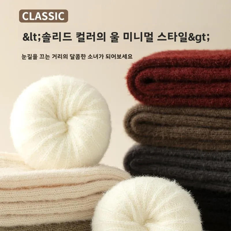 Ankela носки с красным ворсом осенние и зимние носки-трубочки утепленные теплые