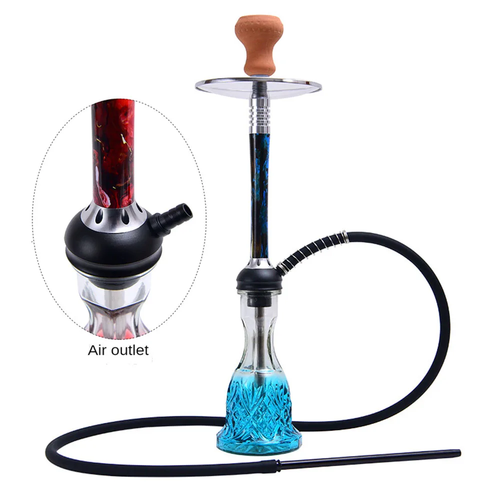 

Кальян арабский, наргиле среднего размера с одной трубкой и аксессуарами