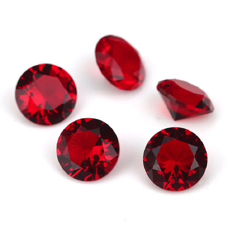 Mix 12 Color Round Birthday Stone Loose Glass and Cubic Zirconia Synthetic Gemstone Size 4mm~12mm |