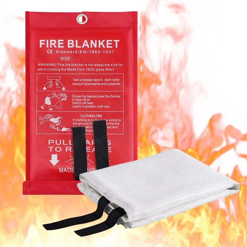 

Fire Suppression Blankets Foldable And Lightweight Blankets Fiberglass Fire Covering Cloth Household Safety Necessities For Car