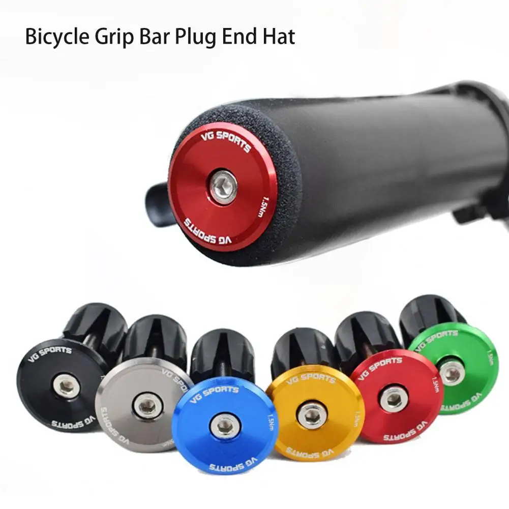 

1 Pair High Strength Simple Installation Wear-resistant Handlebar Stopper Bicycle Grip Bar Plug End Hat Bike Accessories