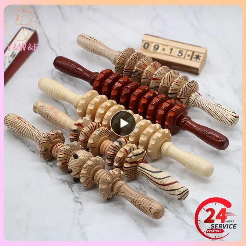 

Wooden Exercise Roller Massage Sports Injury Gym Body Leg Trigger Point Muscle Roller Sticks Abdominal Massager Health Care