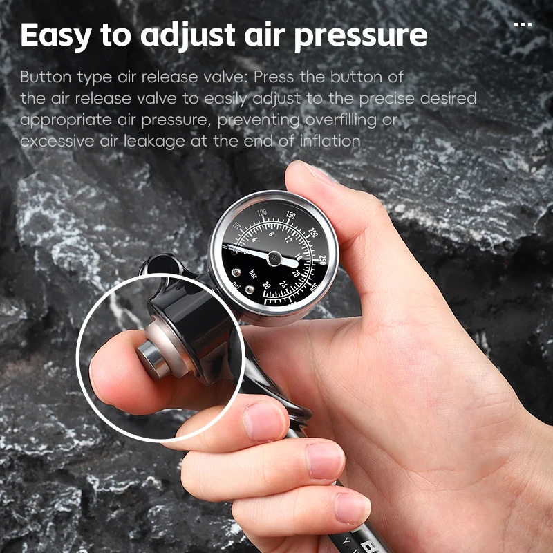 Велосипедный насос высокого давления 300psi/400psi с манометром для вилки воздушный
