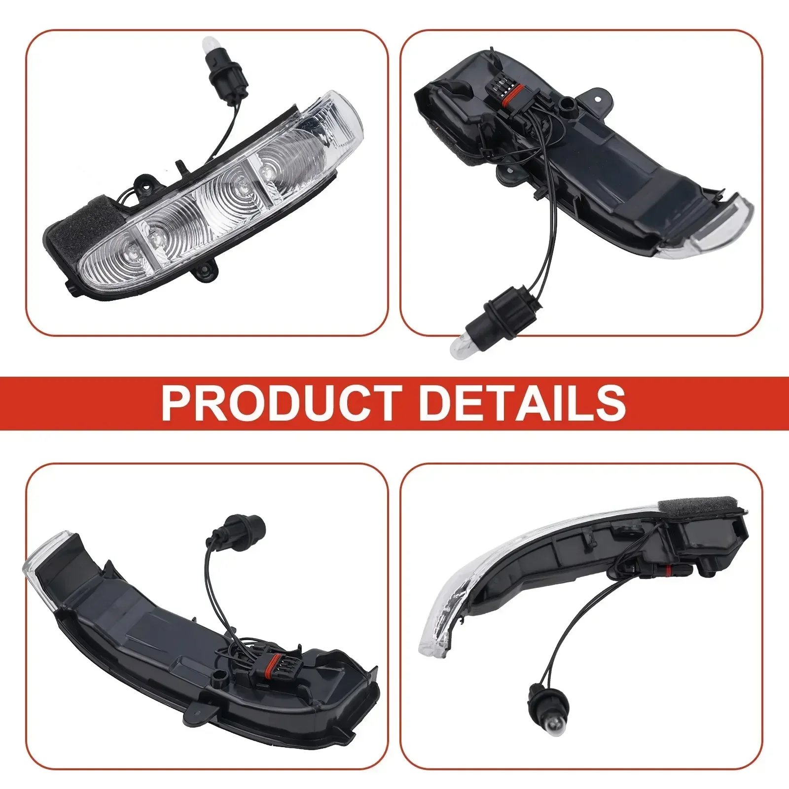 1X автомобильное правое зеркало заднего вида светодиодный указатель поворота