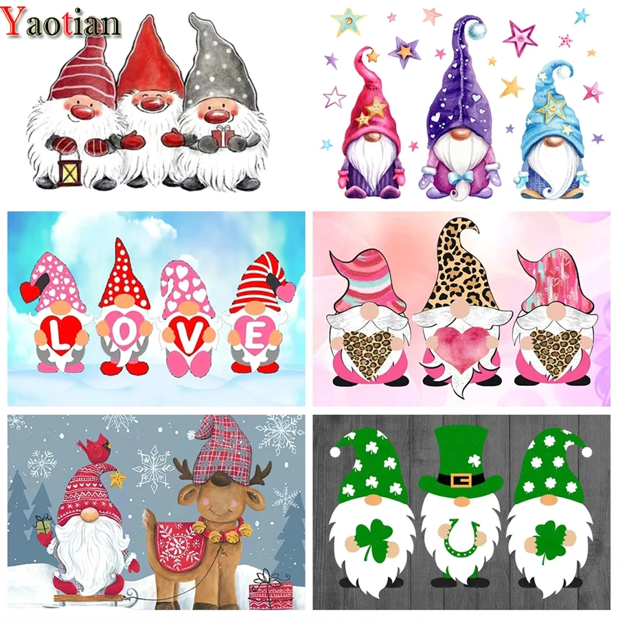 

5d бриллиантовый рисунок Рождество Gnome Мультфильм Санта наборы для вышивки крестиком полностью Алмазная вышивка мозаика картина Хобби DIY ис...