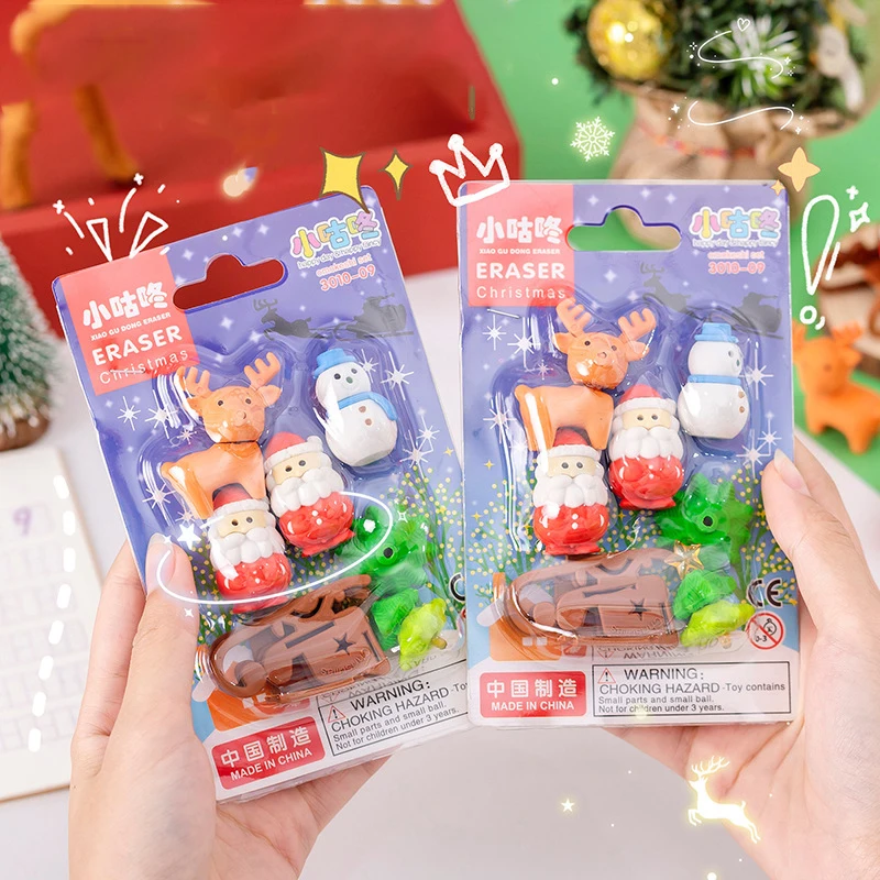 

1 Набор, детские рождественские игрушки-ластики