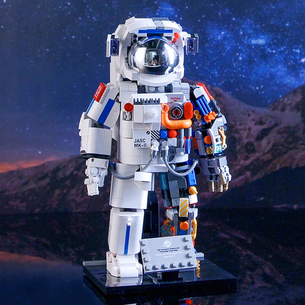 Двойной космонавт строительные блоки модель космонавта праздничный подарок