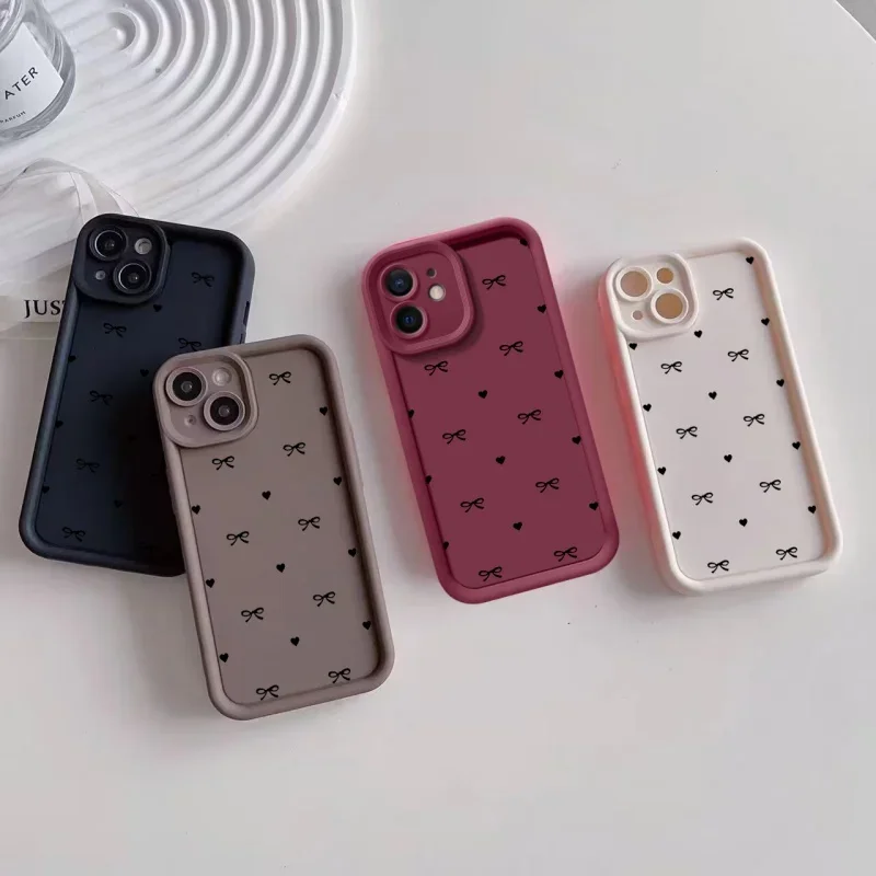 Чехол Love Heart Bow для OPPO Realme 5 5i 5S 6i 7i 8i 9 7 GT Master GT3 C2 C17 Reno 7Z 8Z 6Z 5Z 8T 4F 8 Pro A93 A57 Narzo 20A 50