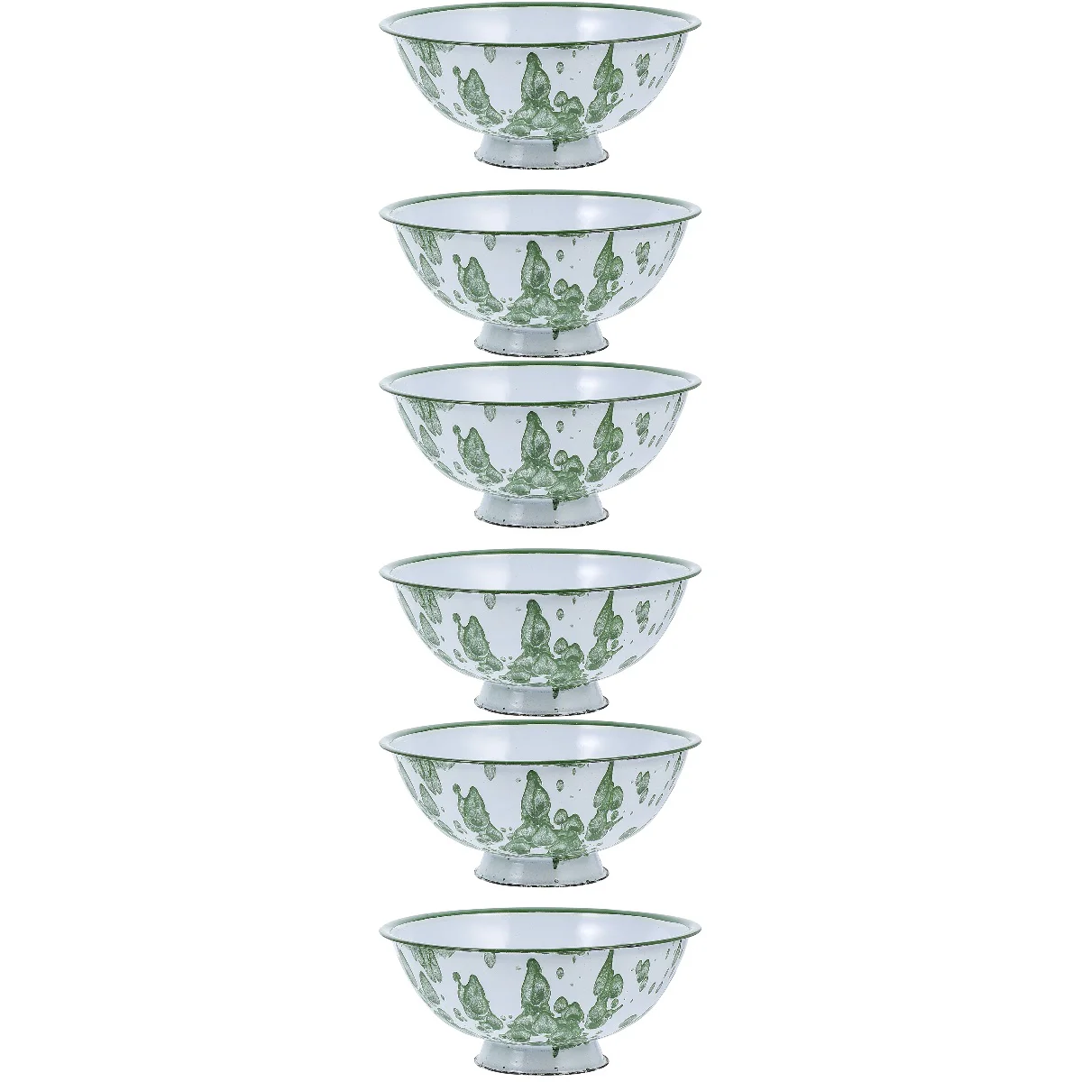 

Bowl Bowls Enamel Basin Mixing Noodlesoup Pitcher Storage Cereal Enamelware White Serving Plate Set Multipurpose Japanese Fruit