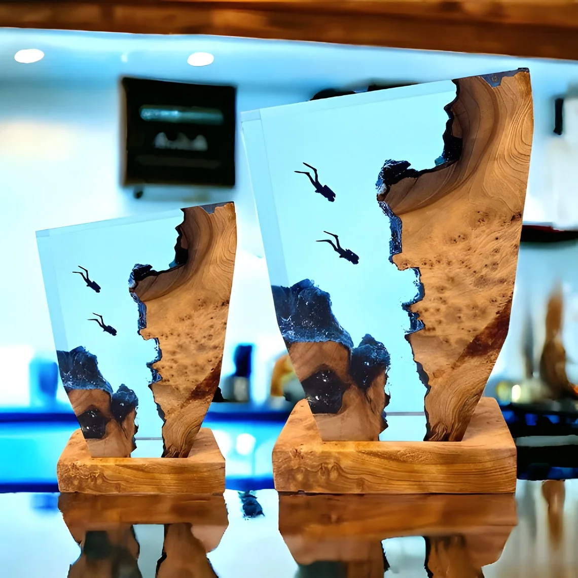 Лампа для сна из эпоксидной смолы подводное плавание океан эпоксидная ночная