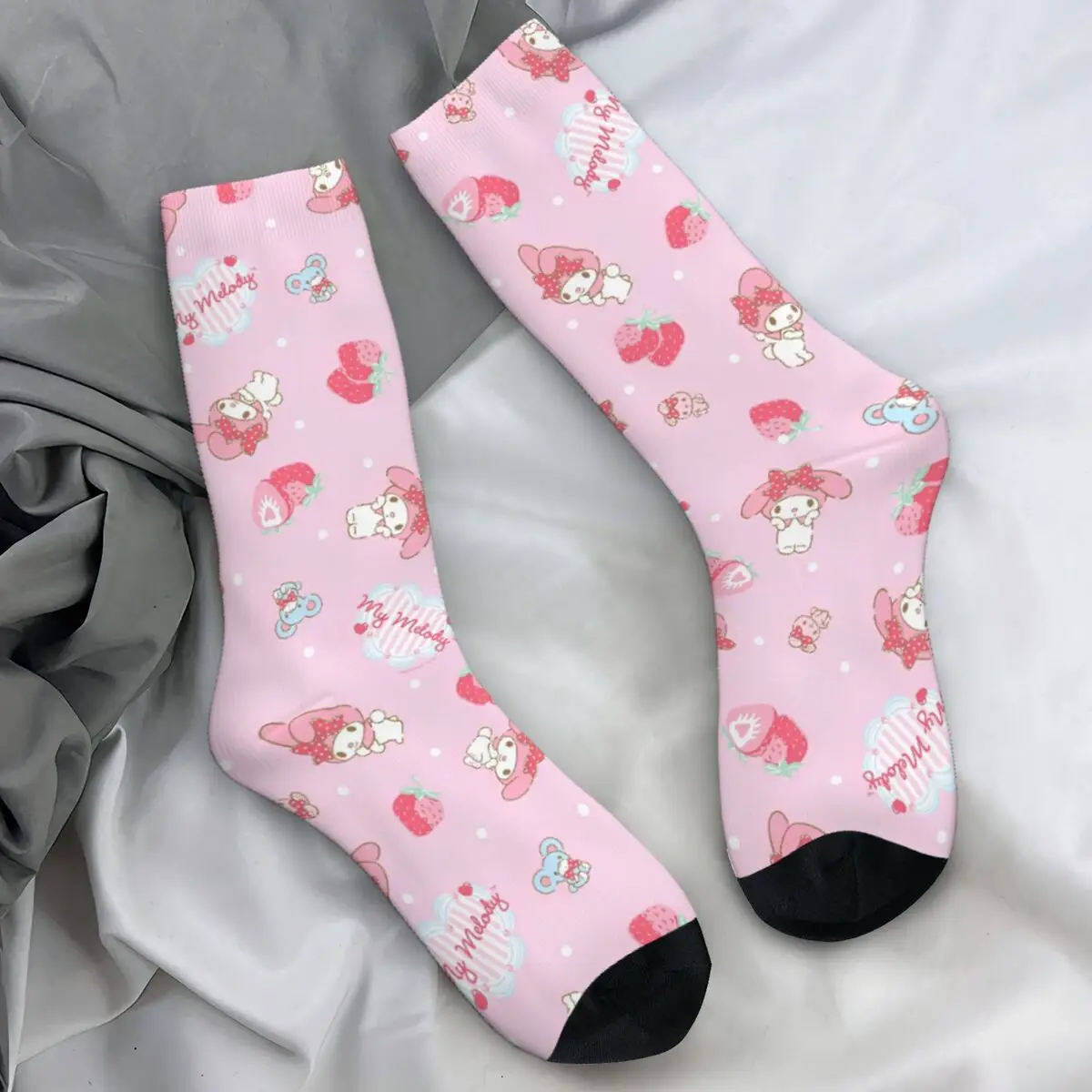 Мужские носки My Melody Sanrio осенние забавные качественные дизайнерские нескользящие