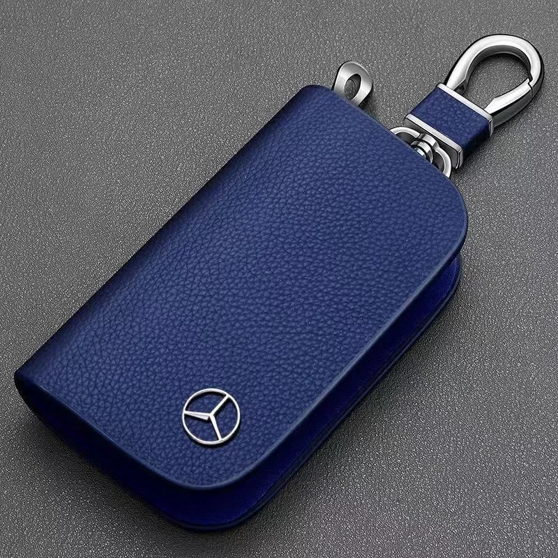 

Кожаный чехол для ключей от автомобиля, чехол для ключей, сумка-кошелек, брелки для ключей для Mercedes Benz AMG W204 W205 W212 W213 W222 x153 W176 W177