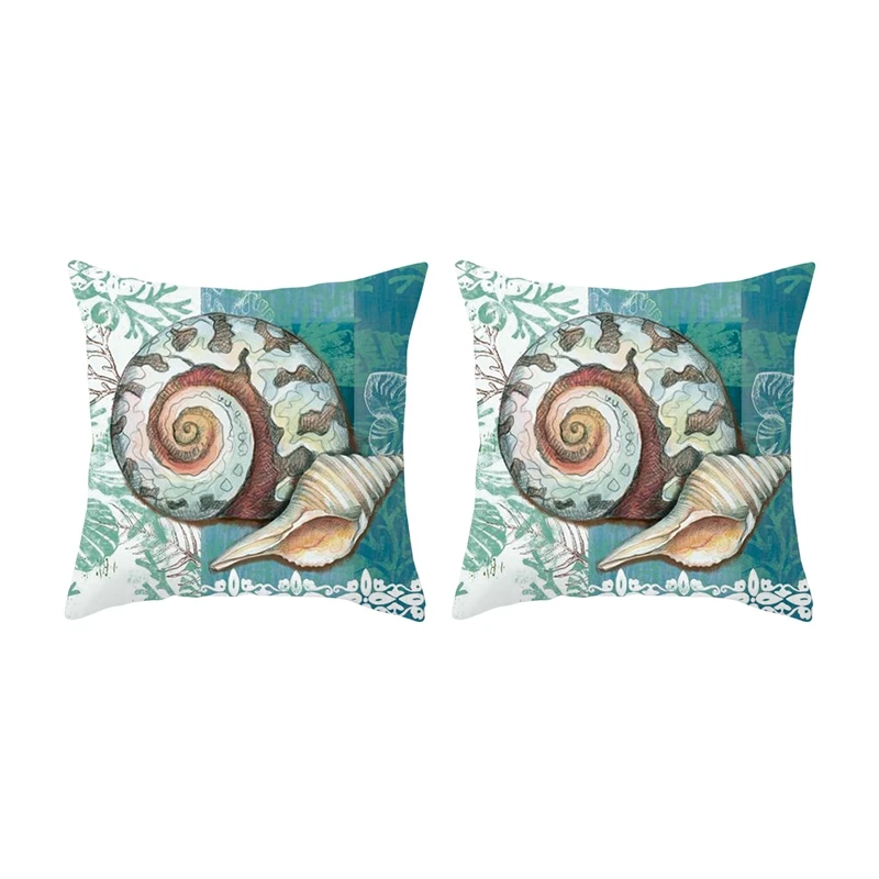 

Mediterranean Ocean Digital Print Peach Skin Pillow Cushion Cover Home Goods 19