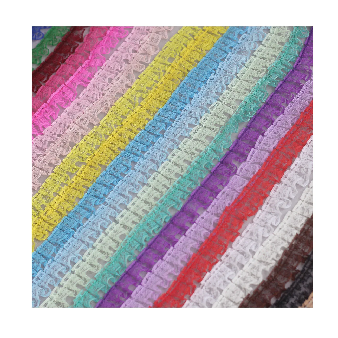 Неэластичные кружева сделай сам сетчатые плиссированные размер 35 ярдов 22 цвета -