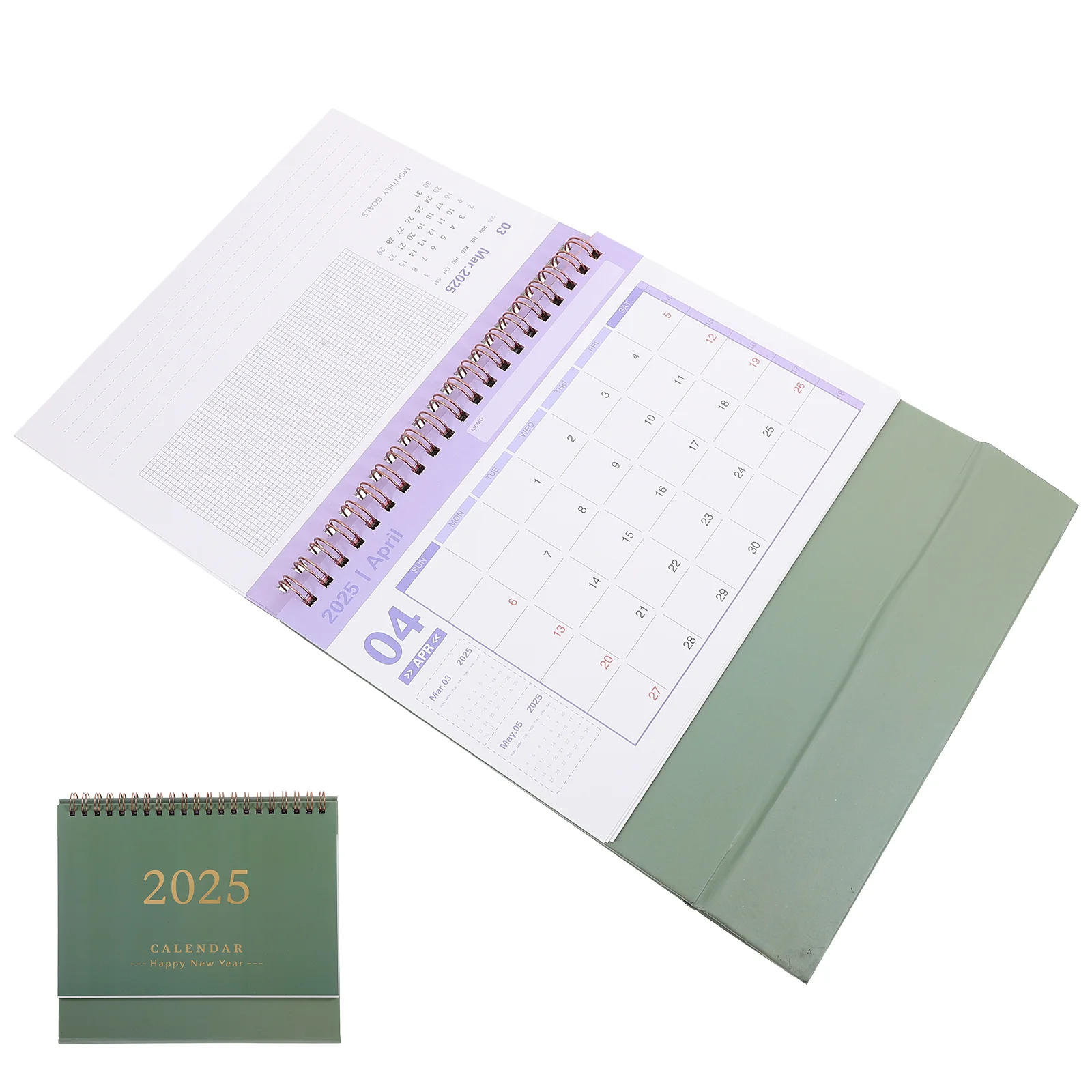 Перекидной календарь для настольных часов 2025 года 2024-2025 зеленая бумага учителя