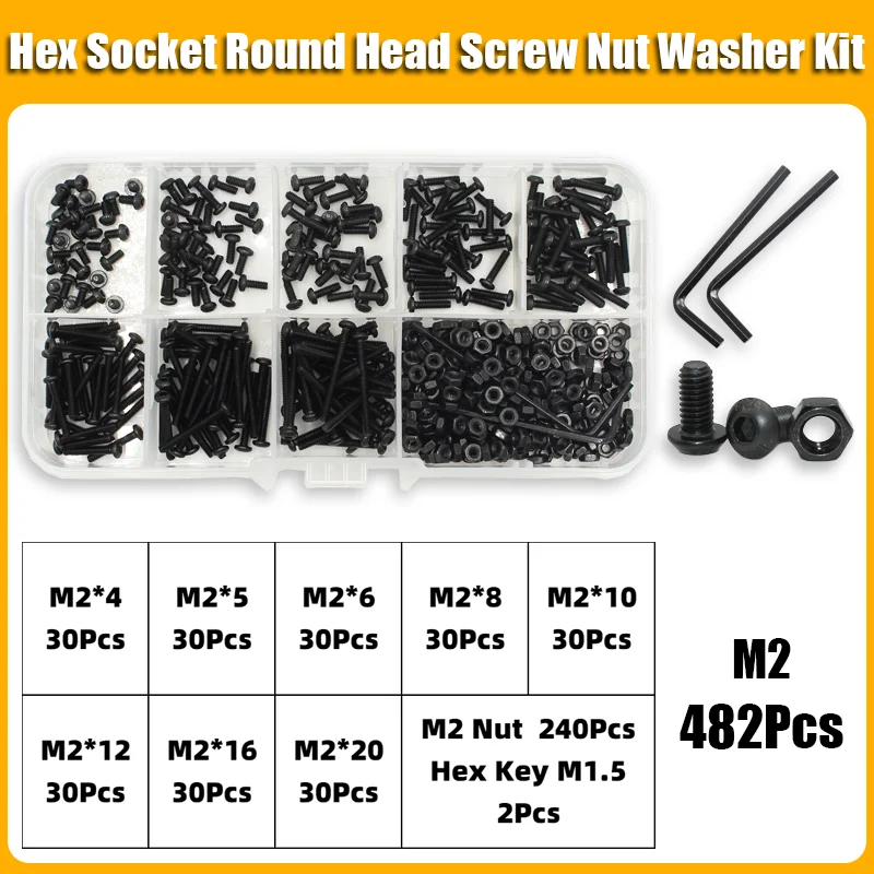 

Комплект винтов YMAX М2-М6 с шестигранной головкой