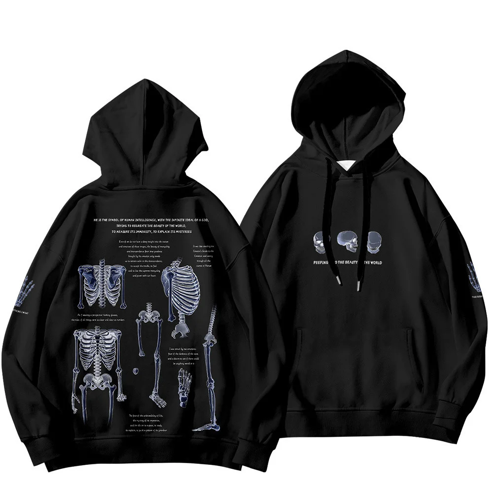

Oversized dies arajuku Men's clotin ot skull Pattern Women's die Anime dy Kawaii Sweatsirt Tops ded