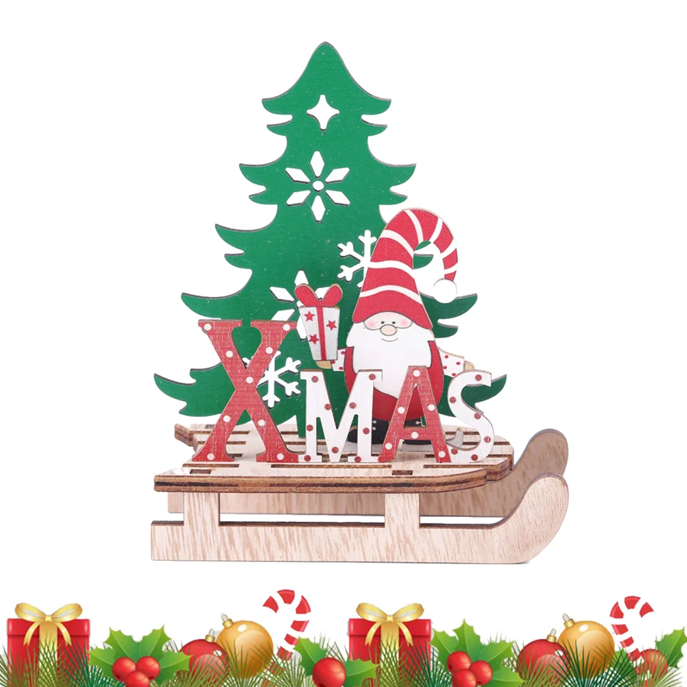 

Christmas Desktopornament Tabletop Decorations Wooden Decoration Party