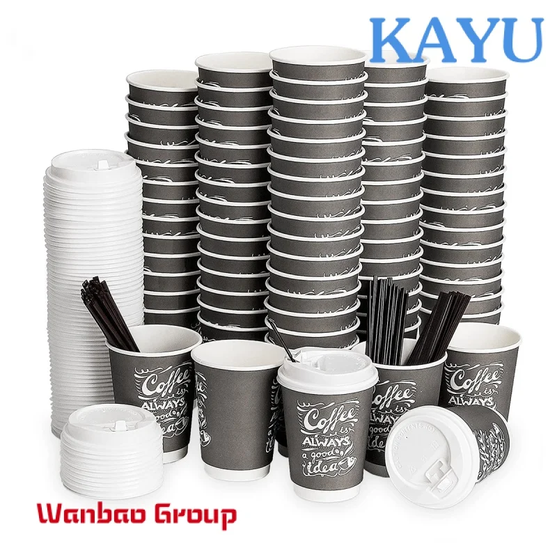 Hot Sale PersonAlibabazed Wholesale Double Wall Paper Cup Coffee Cups disposable Coffee Paper Cups