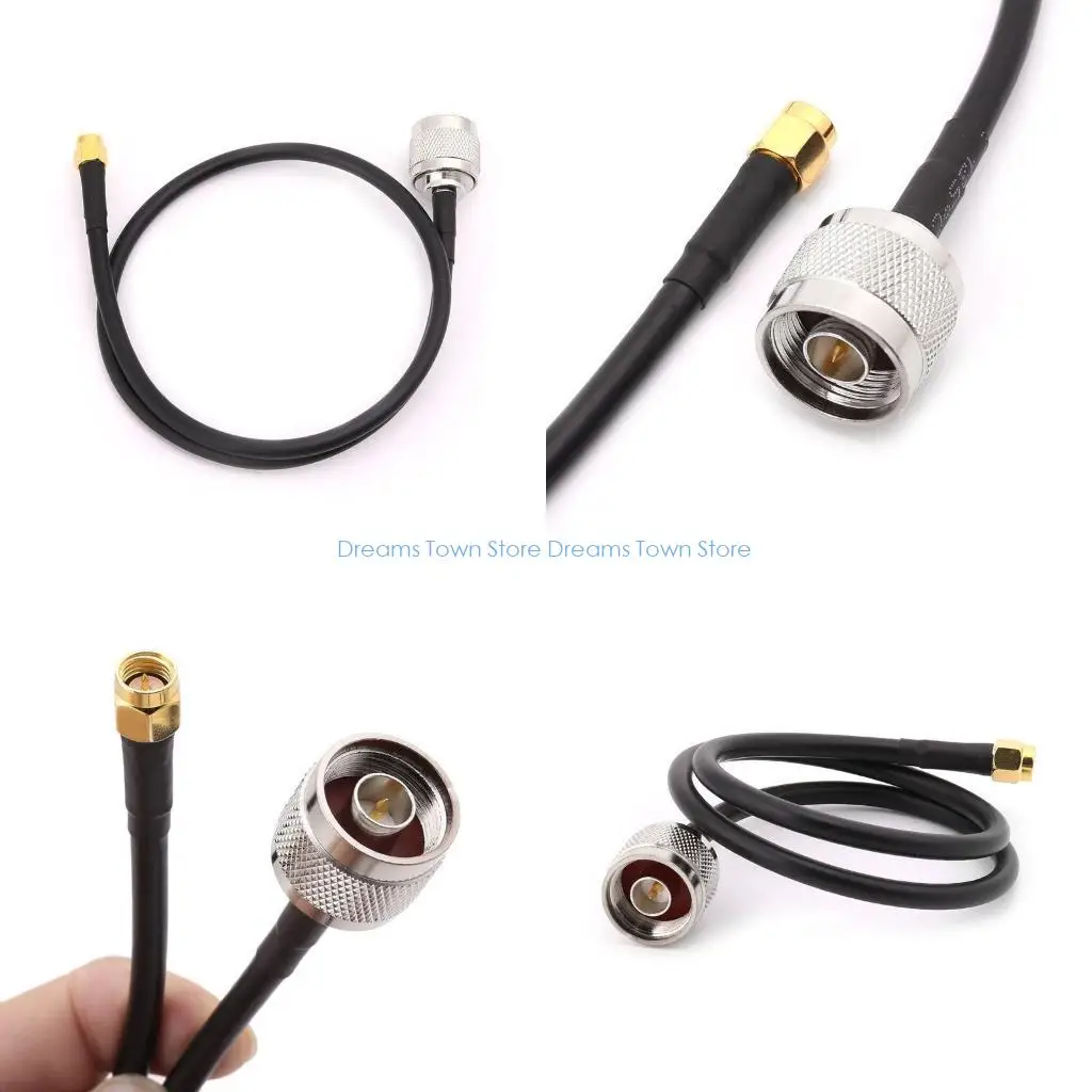 Фото HX6A SMA Male to N Type Male RG58 Pigtail Cable 50cm Разъем Wi-Fi Антенные кабели №1