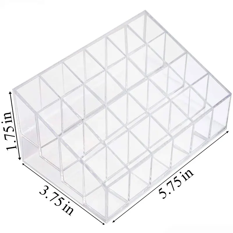 Коробка для губной помады с 24 ячейками акриловый Органайзер макияжа коробка