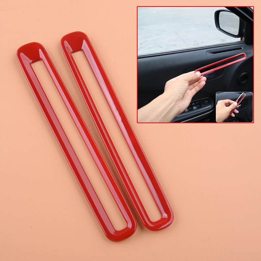 

1 Pair Car Interior Door Air Vent Cover Outlet Trim Frame Ring Red Decor Fit for Dodge Charger 2011 2012 2013 2014 2015-2020