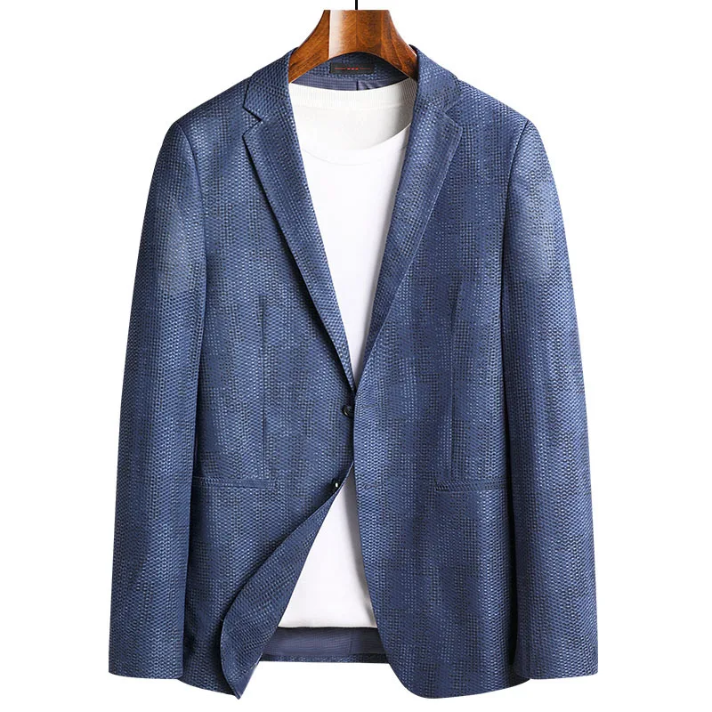 Мужской весенне-летний Тонкий Блейзер с сотовой сеткой дышащая мужская