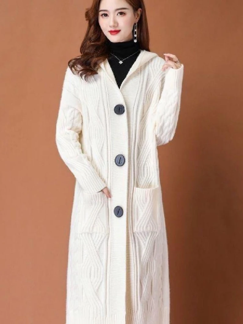 Новый зимний толстый легкий роскошный свитер с капюшоном верхняя одежда