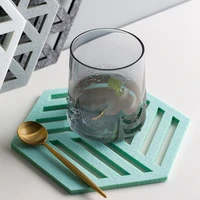 irregular shape home placemat heat resistant mat drink cup coasters saucer non slip pot holder kitchen accessories table decor