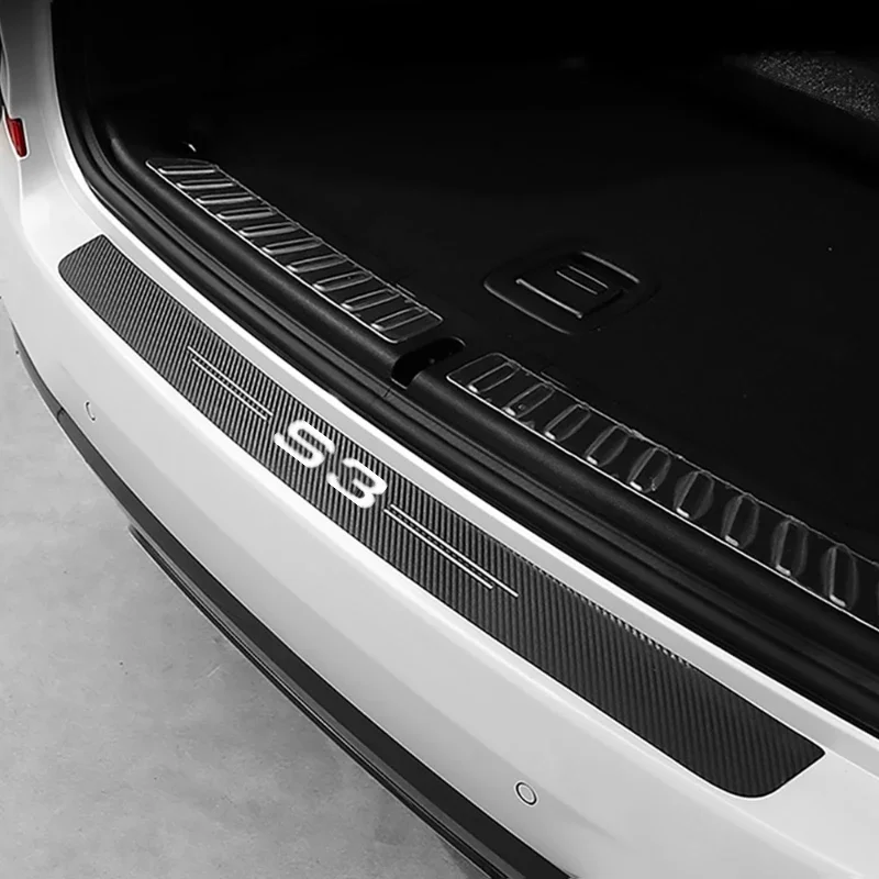 Фото 1 шт. для Audi A3 A4 A6 S1 S2 S3 S4 S5 S6 S7 S8 Q8 SQ5 SQ7 Sportback TFSI автомобильный задний багажник, бампер, защитная наклейка, автомобильные аксессуары №4
