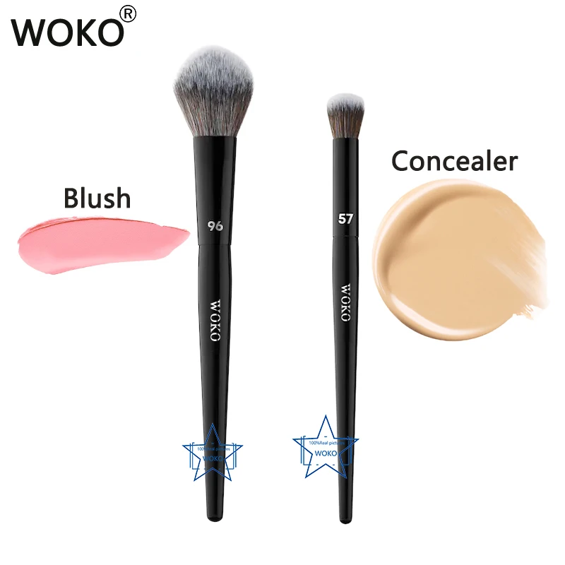 

PRO 96 Blush Brush Contour Highlighter Powder Blush Brush 57 Professional Synthetic Hair Cream Concealer Blending Makeup Tool
