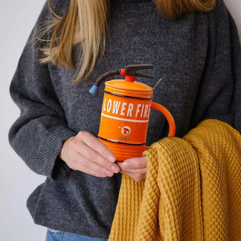 Креативная керамическая кружка 480 мл в форме огнетушителя индивидуальная