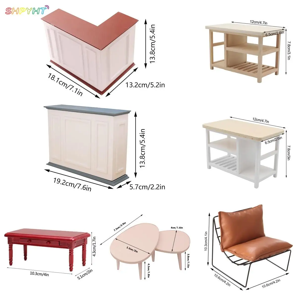 

1:6/1:12 Scale Bjd Dollhouse Miniature Furniture Wooden Shelf Cabinet Sink Cabinet Operator Counter Bar Dollhouse Kitchen Tool