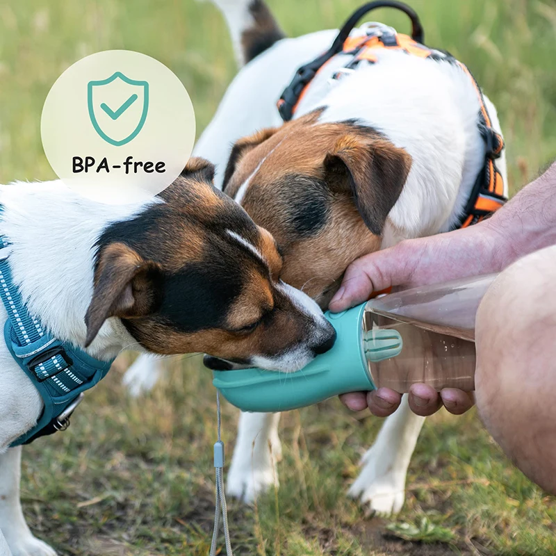 Портативная собачья бутылка для воды с пищевым контейнером прочный нетоксичный