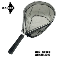 2022 high quality fishing accessories net portable fly landing aluminium alloy pole handle catch release trout fish mesh equipme