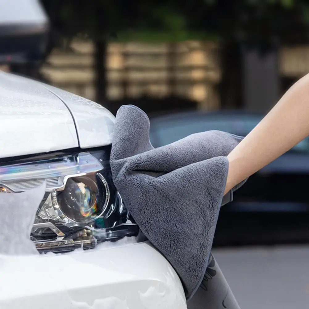 

Car Drying Towel Helpful Water Absorbent Automotive Cleaning Towel Durable Fine Sewing Car Wash Cloth