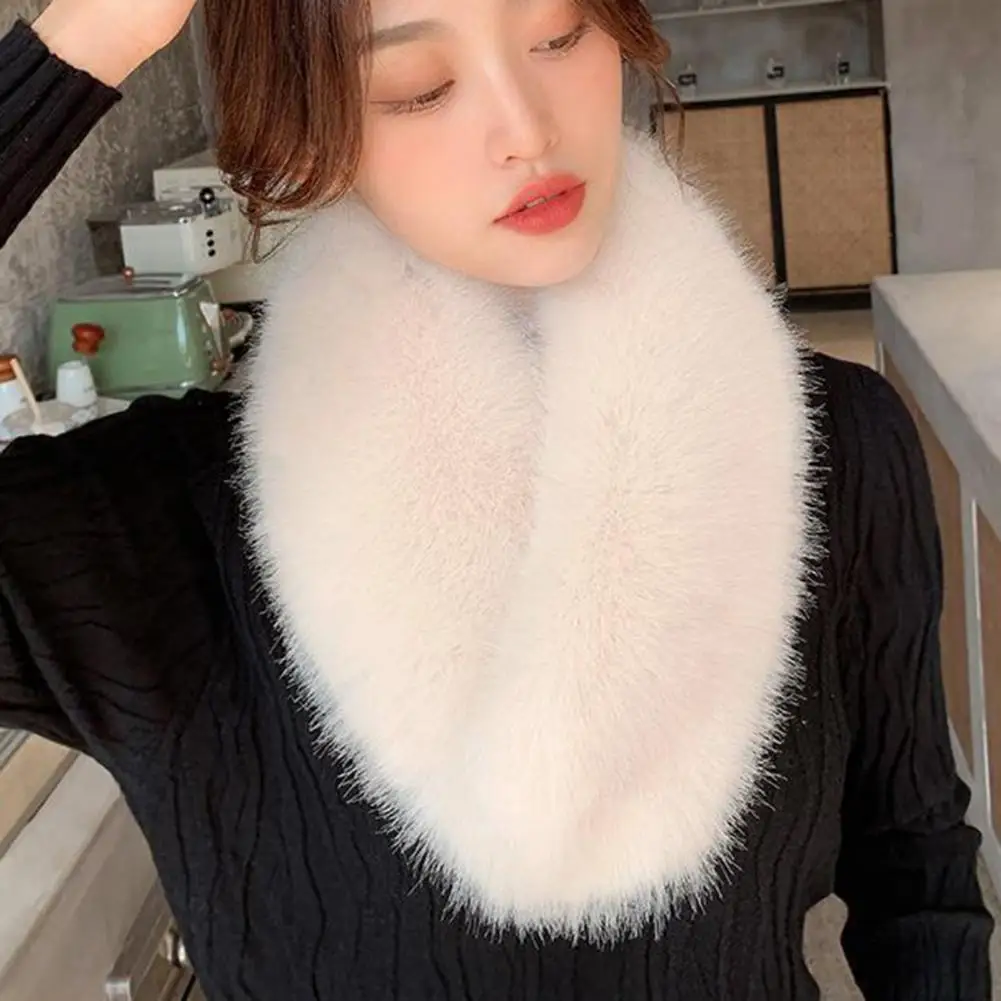 

Cold Resistant Breathable Women Winter Faux Fox Fur Collar Scarf Fashion Accessories