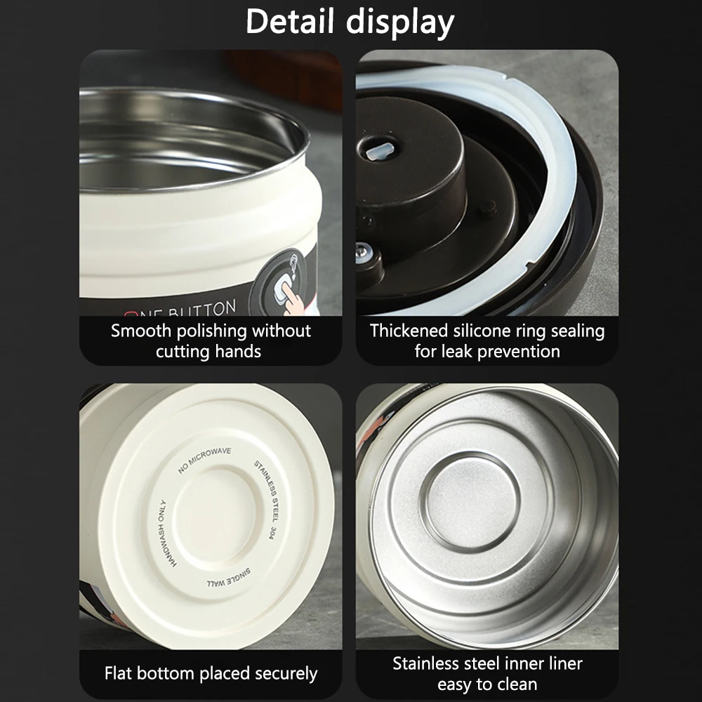 Вакуумная герметичная банка для кофейных зерен вакуумная из нержавеющей стали 304